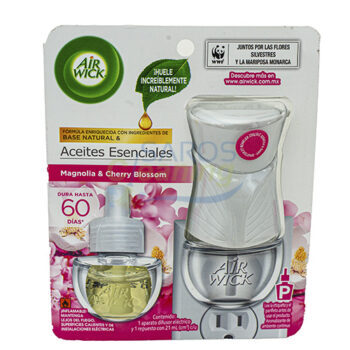 AIR WICK APARATO AROMANTIZANTE AUTOMATICO C/REPUESTO MAGNOLIA & CHERRY BLOSSOM 21 ML