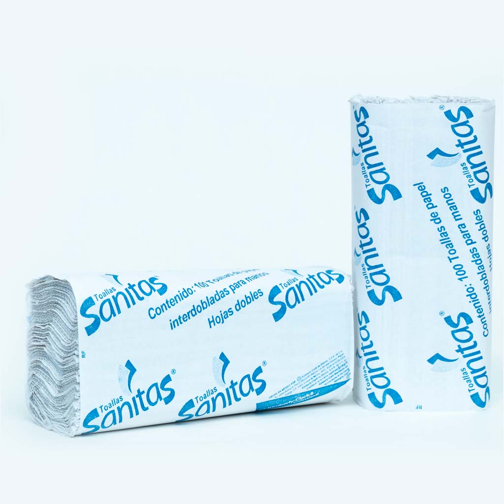 Toalla Inter doblada Sanitas caja c/20 paq.