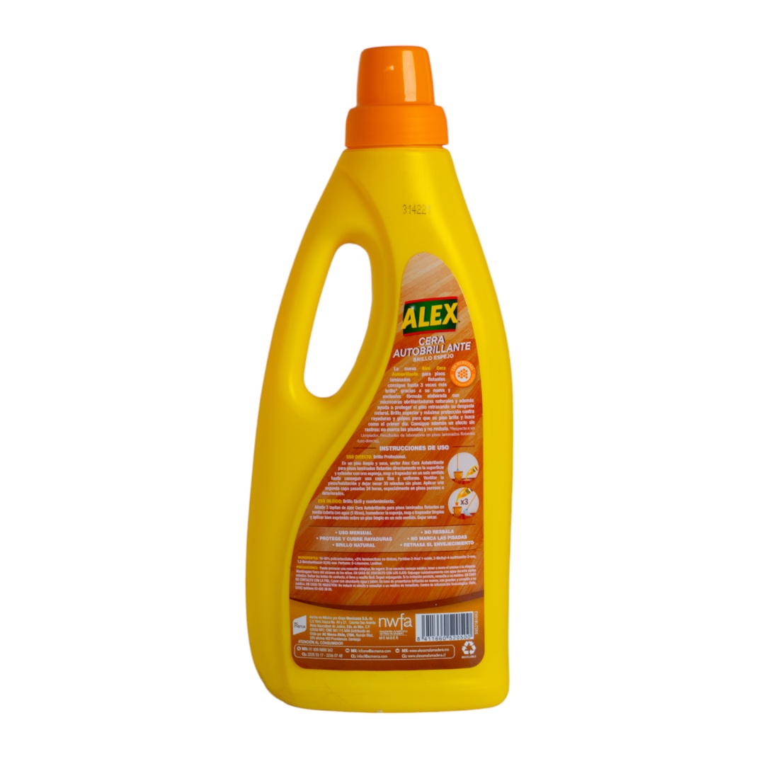 CERA ALEX AUTOBRILLANTE PARA PISOS LAMINADOS 750 ML