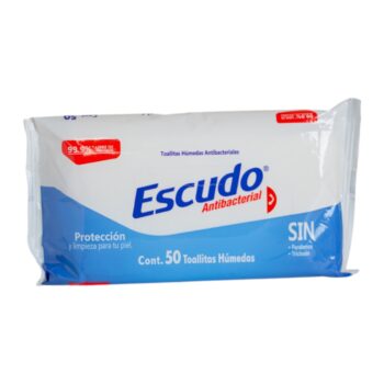ESCUDO TOALLITAS HUMEDAS ANTIBACTERIAL  PAQUETE C/50 PZAS
