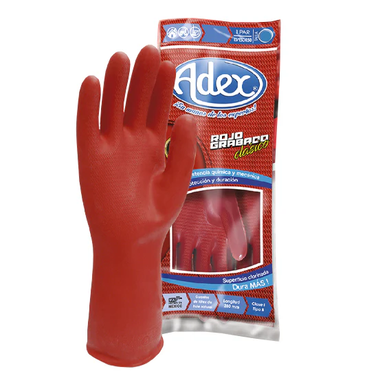 GUANTES DE LATEX MULTIUSOS ADEX #8