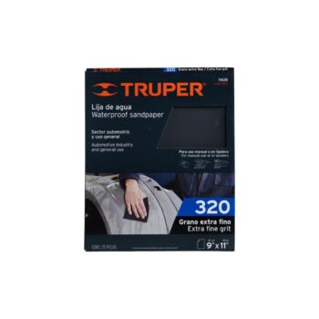 TRUPER LIJA DE AGUA GRANO EXTRA FINO 320 9 X 11